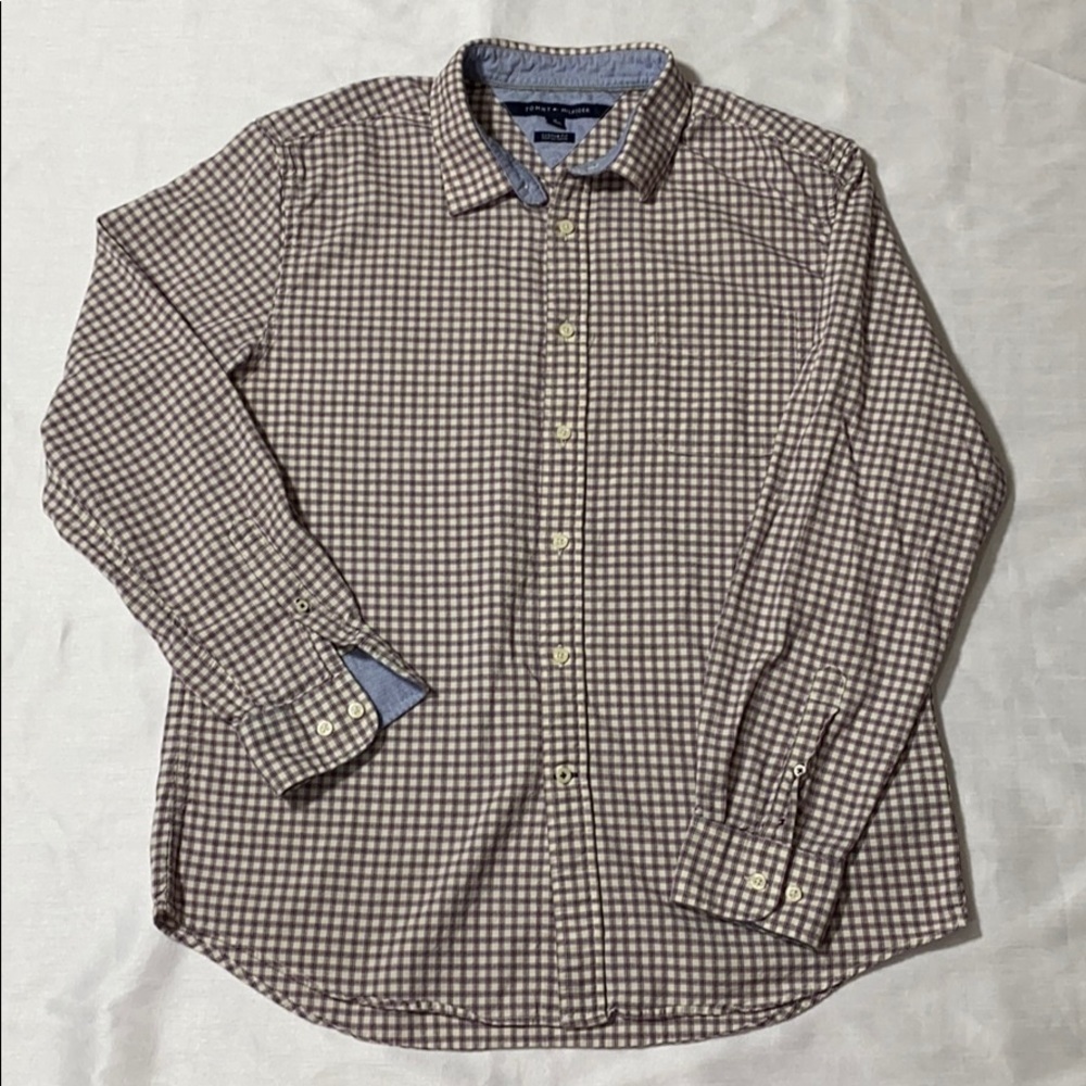 Tommy Hilfiger Plaid Button Down Shirt Size XL